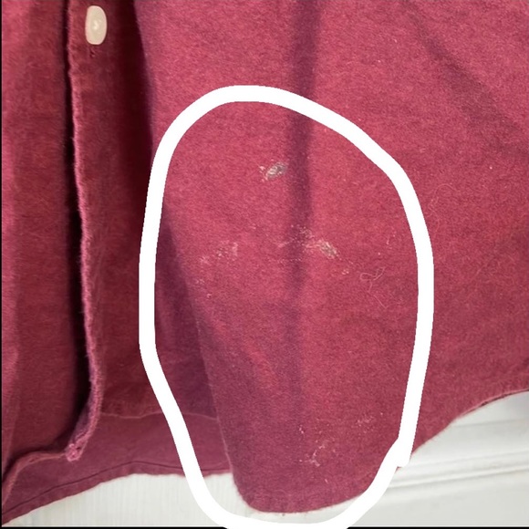 American Eagle outfitters burgundy red collared button up button down shirt sz S - Picture 10 of 17